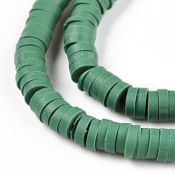 Flat Round Handmade Polymer Clay Bead Spacers&nbsp;CLAY-R067-4.0mm-46-1