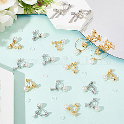 24Pcs 2 Colors 316 Surgical Stainless Steel Clip-on Earring Converters Findings&nbsp;STAS-SC0010-34A