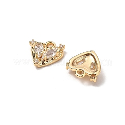 Brass Micro Pave Cubic Zirconia Pendants&nbsp;KK-A259-17G-01