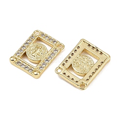 Brass Micro Pave Cubic Zirconia Pendants&nbsp;KK-S526-05G-B