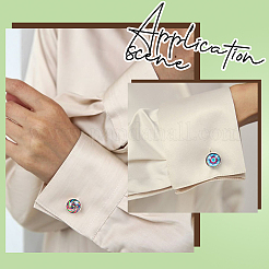 24Pcs Brass Cufflinks&nbsp;KK-SC0006-41