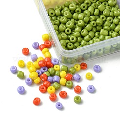 800Pcs 4 Styles Mixed Styles Glass Round Seed Beads&nbsp;SEED-FS0001-18A