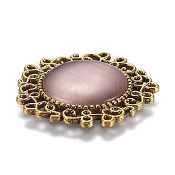 Hollow Retro Plastic Imitation Cat Eye Cabochons&nbsp;KK-Z004-01B-AG