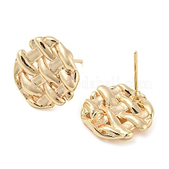 Rack Plating Brass Stud Earring Findings&nbsp;KK-K351-17G