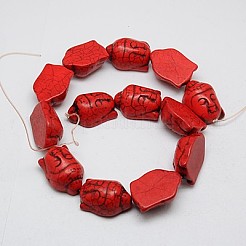 Synthetic Turquoise Beads Strands&nbsp;LS-TURQ-G119-20x29mm-03