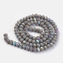 Electroplate Opaque Solid Color Glass Beads Strands&nbsp;EGLA-A034-P6mm-L13