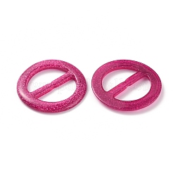 Flat Round Resin Buckle Clasps&nbsp;CRES-WH0013-15H