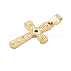 Ion Plating(IP) 304 Stainless Steel Enamel Rhinestone Pendants&nbsp;STAS-Q325-05C-G