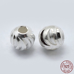 925 Sterling Silver Corrugated Spacer Beads&nbsp;STER-K171-42S-01