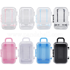 8Pcs 8 Colors Trolley Bag Shaped Plastic Candy Storage Boxes&nbsp;AJEW-SP0002-62
