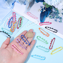 26Pcs 13 Colors Spray Painted Iron Brooch Findings&nbsp;IFIN-SC0002-06