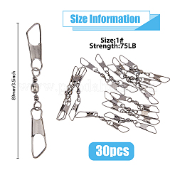 30Pcs Carbon Steel Fishing Rolling Bearing Connector&nbsp;STAS-FH0002-10