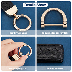 2Pcs 2 Colors Lambskin Keychains&nbsp;AJEW-WR0001-21