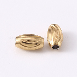 201 Stainless Steel Corrugated Beads&nbsp;X-STAS-S103-16A-G