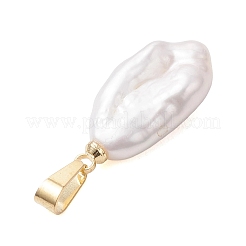 Natural Baroque Keshi Pearl Pendants&nbsp;PALLOY-JF05054