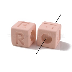 Rubberized Style Transparent Acrylic Beads&nbsp;OACR-K007-014A