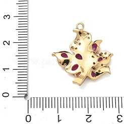 Brass Micro Pave Cubic Zirconia Pendants&nbsp;KK-G556-09G