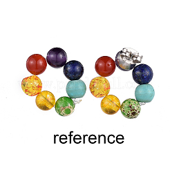 Shell Pearl Ball Stud Earring Findings&nbsp;X-EJEW-JE02370-01