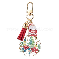 4Pcs 4 Styles Christmas Transparent Epoxy Resin Pendant Decoration&nbsp;KEYC-JKC00936
