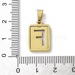 304 Stainless Steel Alphabet Pendants&nbsp;STAS-S152-01G-F