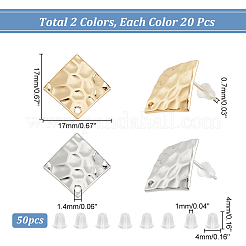 40Pcs 2 Color Alloy Stud Earring Findings&nbsp;FIND-DC0001-97