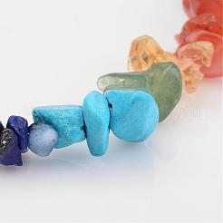 Chakra Wood Beaded Stretch Bracelets&nbsp;BJEW-JB02327