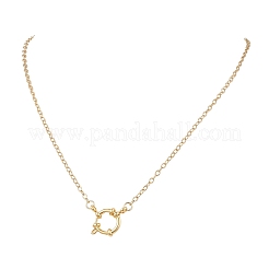 2.5MM 304 Stainless Steel Textured Cable Chain Necklaces with Spring Ring Clasps&nbsp;NJEW-JN05710