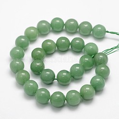 Grade A Natural Green Aventurine Round Bead Strands&nbsp;G-M308-06-14mm