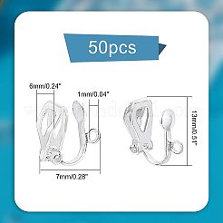 Brass Clip-on Earring Findings&nbsp;KK-PH0026-19S