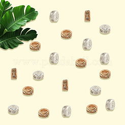 50Pcs 2 Colors Brass Rhinestone Beads&nbsp;KK-PA0001-04