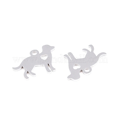 Non-Tarnish 304 Stainless Steel Puppy Silhouette Charms&nbsp;STAS-Q201-T086