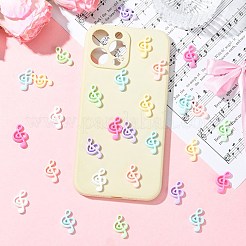 7 Bags 70Pcs 7 Colors Musical Note Opaque Resin Cabochons&nbsp;RESI-CJ0005-44