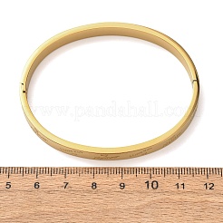 Engraved 304 Stainless Steel Hinged Bangles for Women&nbsp;BJEW-K307-01G