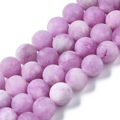 Natural White Jade Bead Strands&nbsp;G-R297-8mm-50