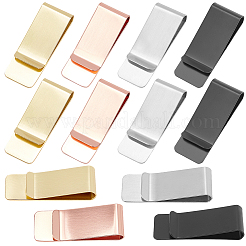 12Pcs 4 Colors Stainless Steel Money Clips&nbsp;AJEW-CP0008-88