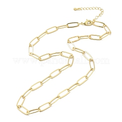 Brass Paperclip Chain Necklaces&nbsp;NJEW-A042-17G-01