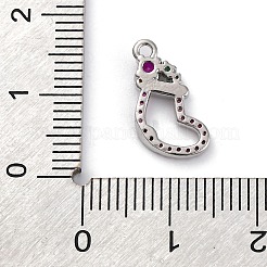 Christmas Series Brass Micro Pave Cubic Zirconia Pendants&nbsp;KK-Q010-01P-01A