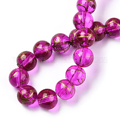 Mixed Painted Round Glass Beads Strands&nbsp;DGLA-X0002-8mm