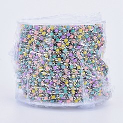 304 Stainless Steel Enamel Twisted Chains&nbsp;X-STAS-R100-40B
