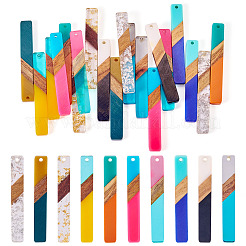 20Pcs 10 Styles Resin & Walnut Wood Big Pendants&nbsp;BT-TAC0013-01