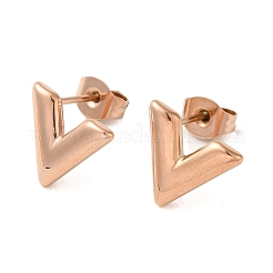 PVD Vacuum Plating 304 Stainless Steel Stud Earring&nbsp;EJEW-C099-03RG
