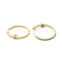 Cubic Zirconia Heart Hoop Earrings&nbsp;EJEW-G327-01G