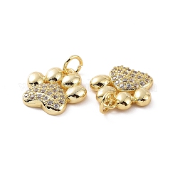 Rack Plating Brass Micro Pave Cubic Zirconia Charms&nbsp;KK-C008-36G