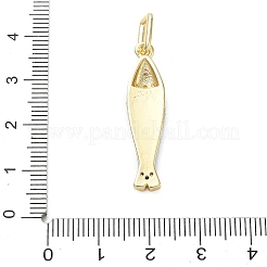 Brass Micro Pave Clear Cubic Zirconia Pendants&nbsp;CU-CBA6980-02G-B