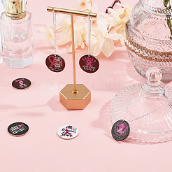 6Pcs 6 Style Breast Cancer Pink Awareness Ribbon Style 201 Stainless Steel Pendants&nbsp;STAS-CA0001-91