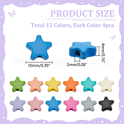 48Pcs 12 Colors Alloy Beads&nbsp;FIND-PH0020-03