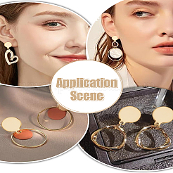 12Pcs 2 Colors 304 Stainless Steel Stud Earring Findings&nbsp;STAS-LP0001-76