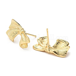 Rack Plating Brass Bowknot Stud Earring&nbsp;LS-EJEW-H099-05G