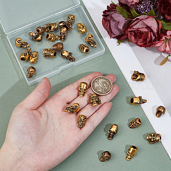 30Pcs 6 Styles Tibetan Style Alloy European Beads&nbsp;MPDL-PH0001-18AG