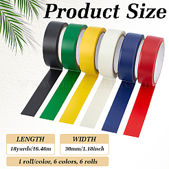 6 Rolls 6 Colors PVC Safety Tape&nbsp;DIY-MA0007-19